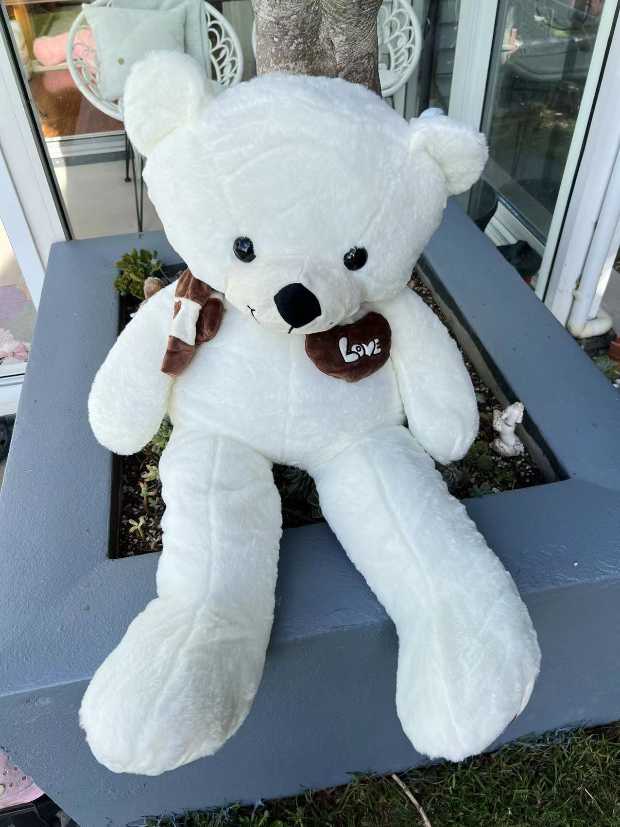 Fulffy Bear 100cms -- white